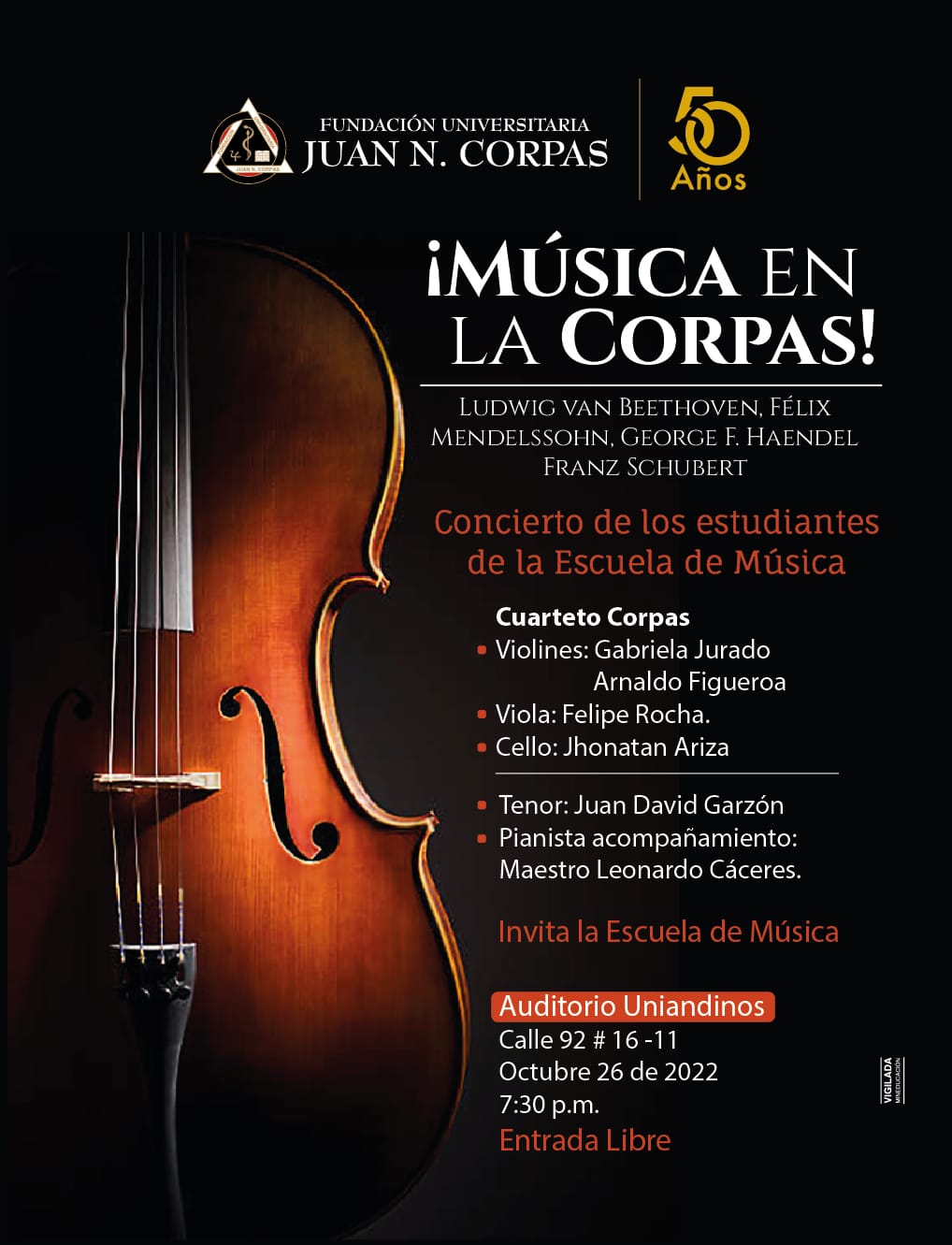 Concierto Escuela de música 26 de octubre